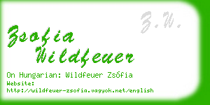 zsofia wildfeuer business card